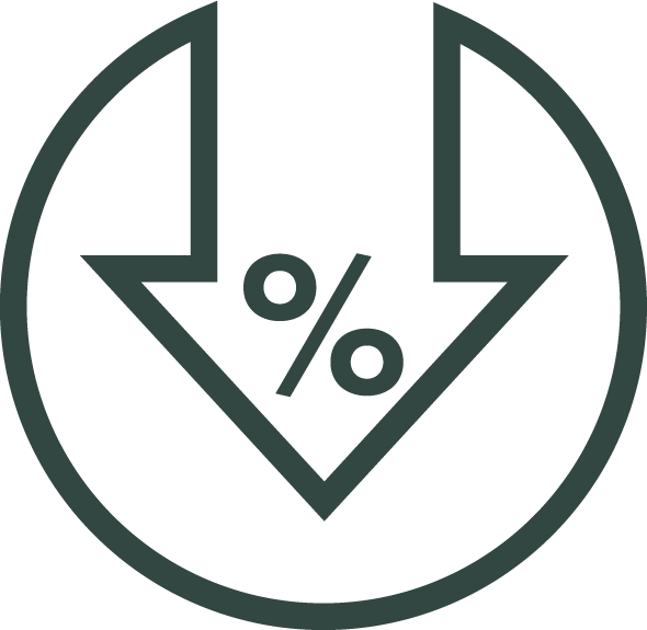 Lower interest icon